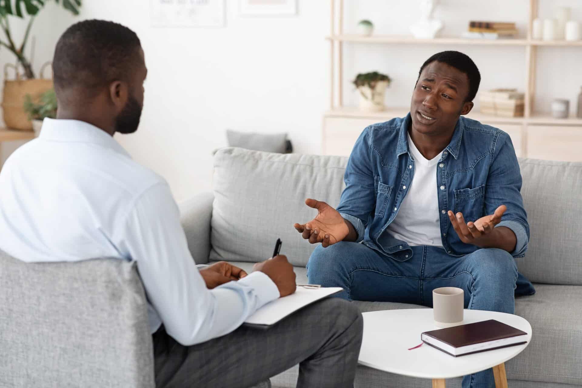 A man discusses the link between unresolved trauma and addiction.
