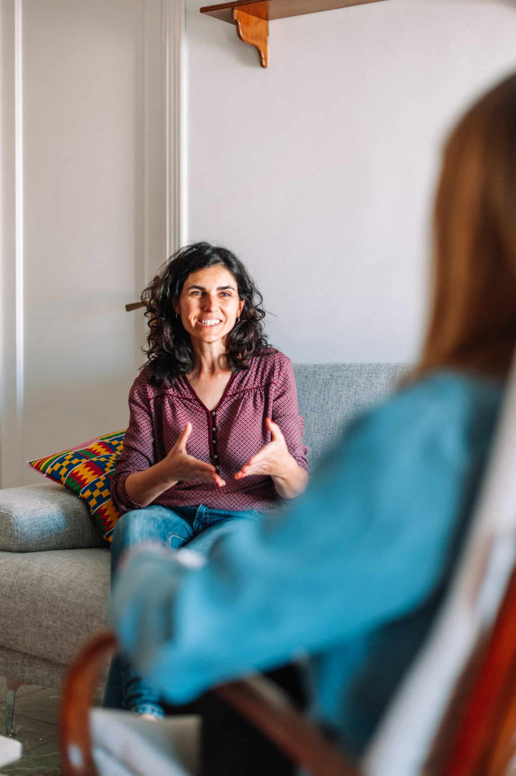 psychology and mental therapy concept - spanish woman patient an