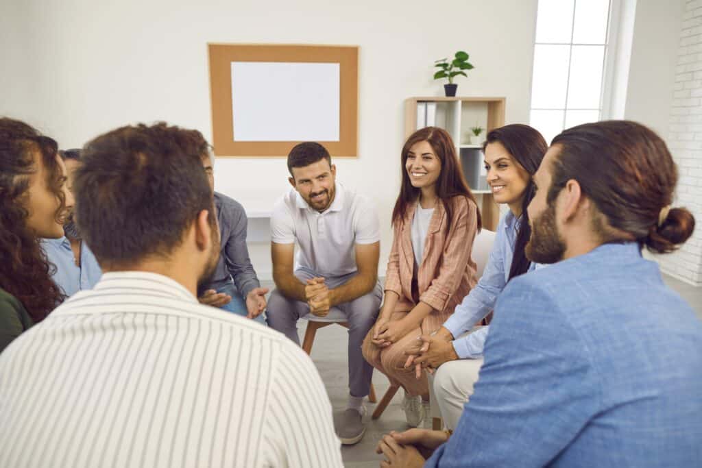 A group enjoys a MAT program in California.