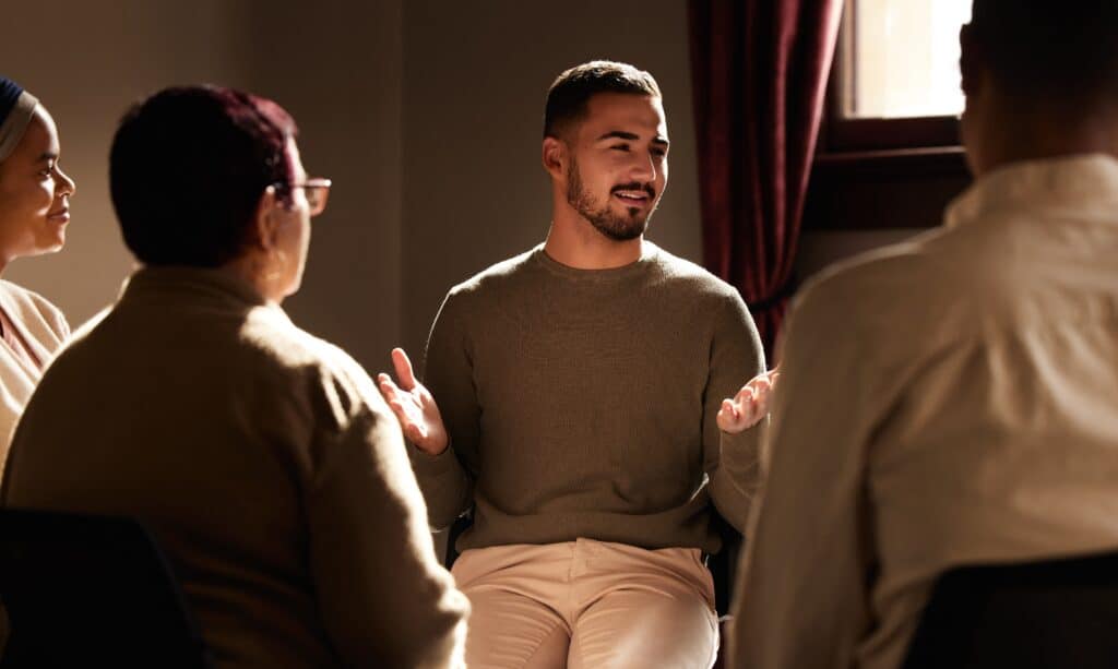 A group session during treatment at our inpatient rehab in California
