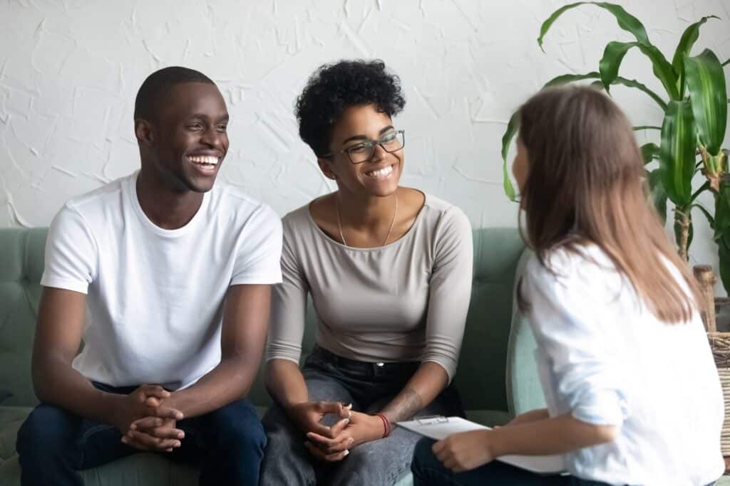 A couple enjoys family therapy for addiction in California 